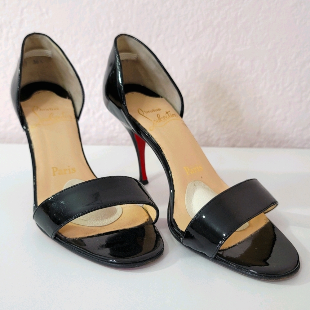 Christian Louboutin Black Patent Leather D'orsay